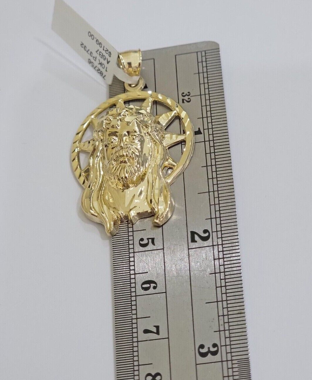 10kt Gold Rope Chain Jesus Head Charm Pendant Set 18 - 30'' Inch 5mm Necklace SALE - GoldenlinQ